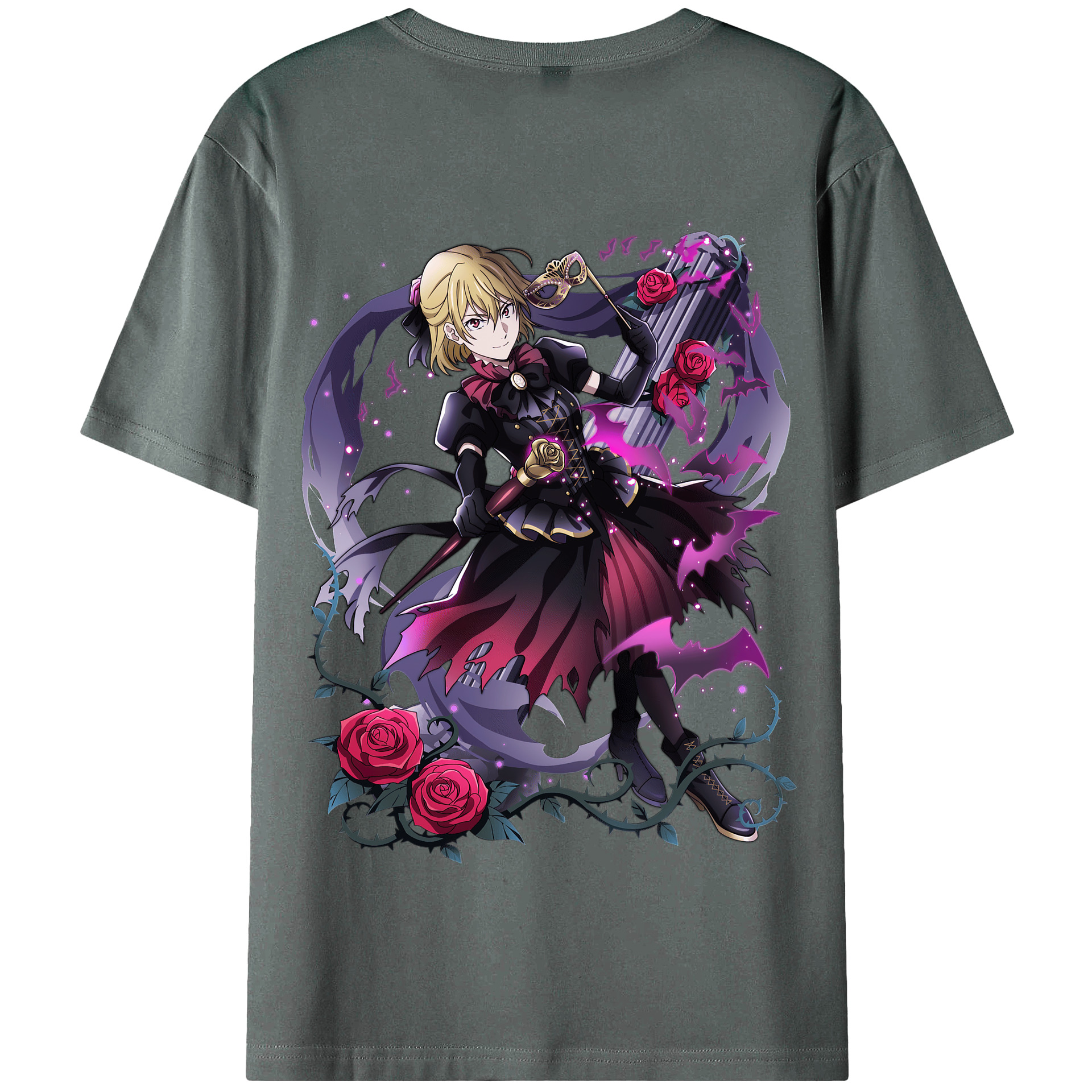 （画像用） 文豪ストレイドッグス Bungo Stray Dogs 綿100％半袖Tシャツ（背面プリント）